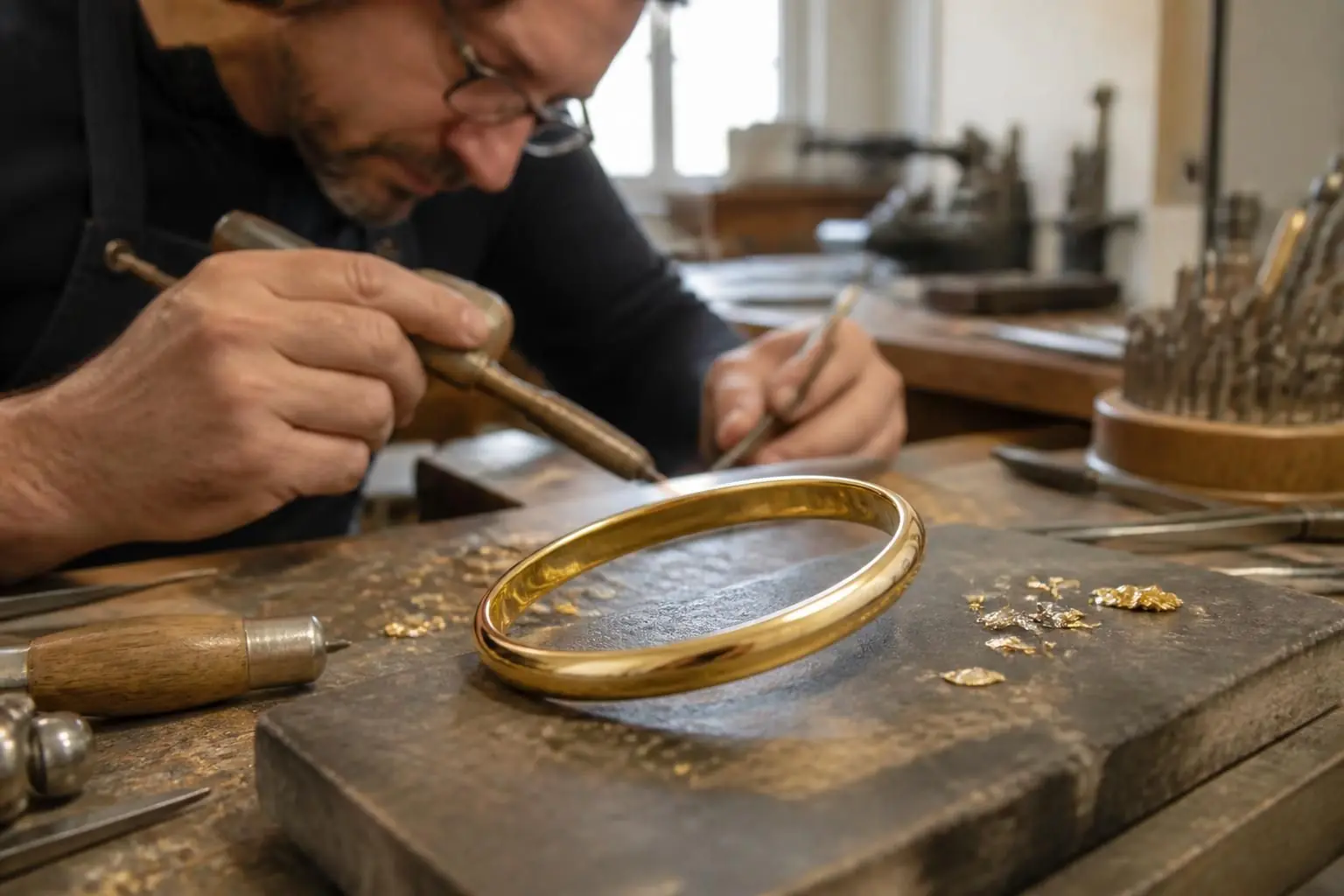 Prix pour faire fabriquer un jonc en or sur mesure